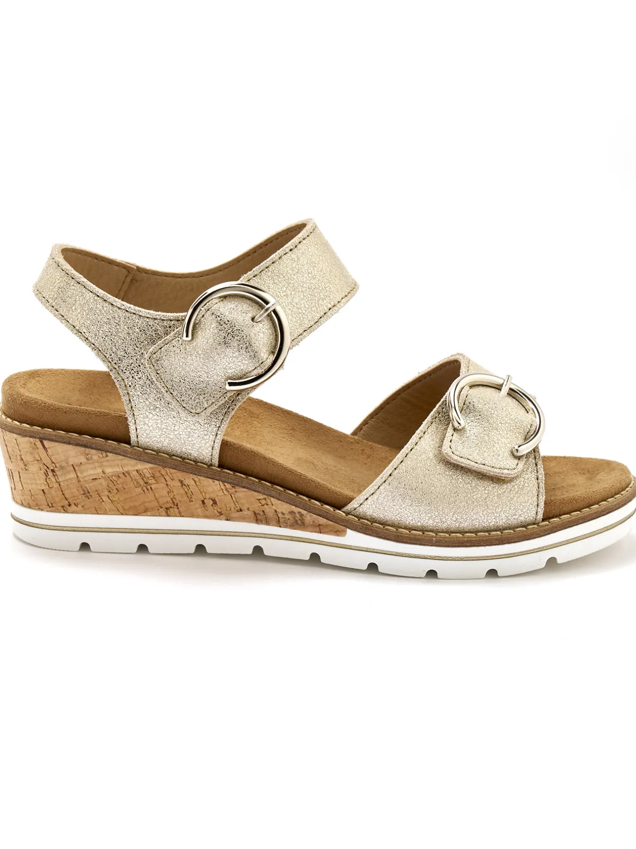 Femme Pédiconfort Sandales double scratch semelle amovible