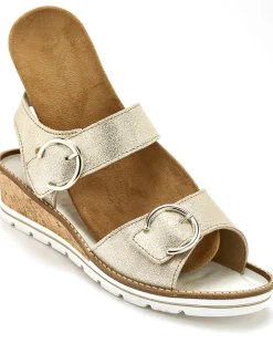 Femme Pédiconfort Sandales double scratch semelle amovible