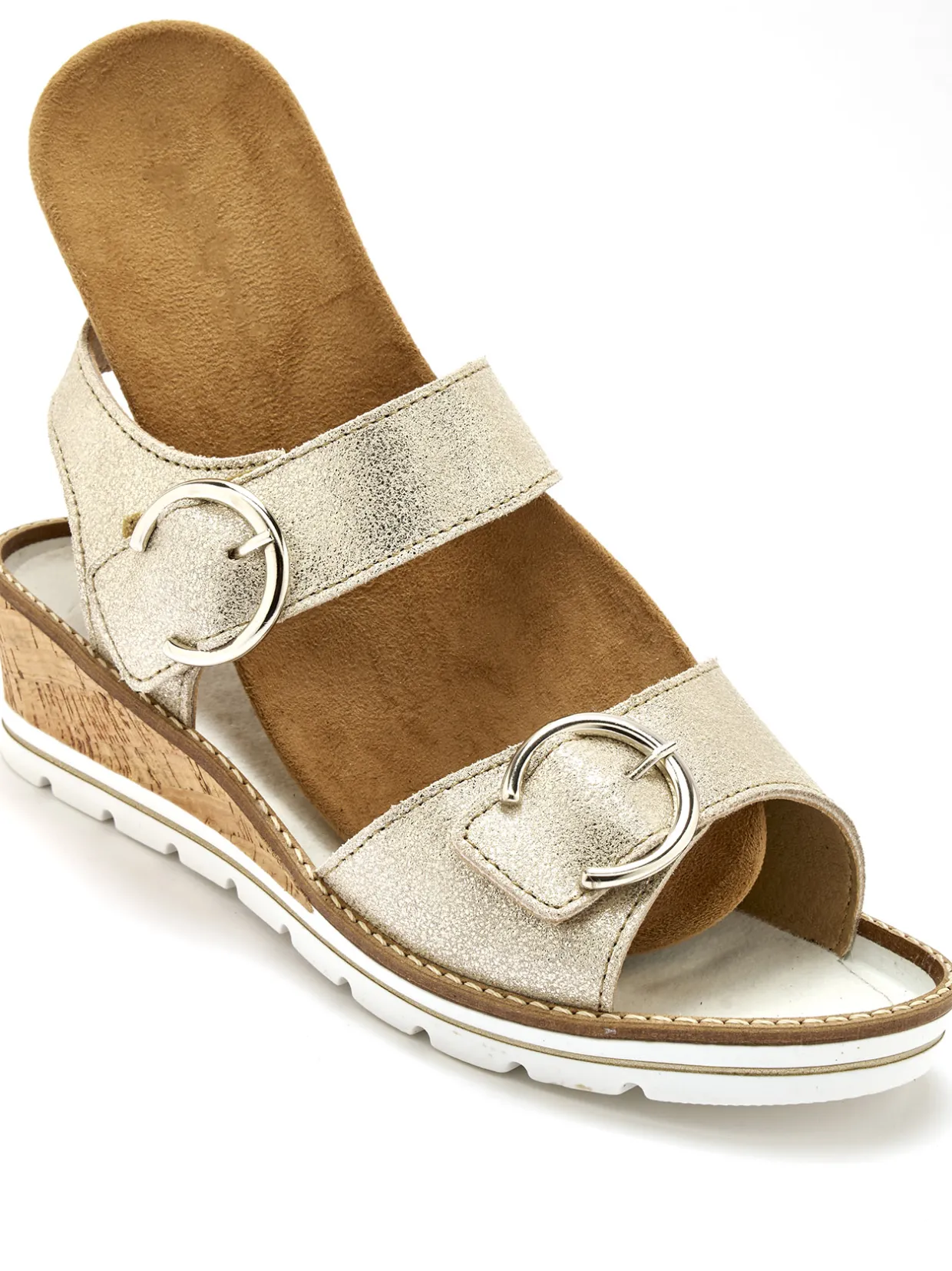 Femme Pédiconfort Sandales double scratch semelle amovible