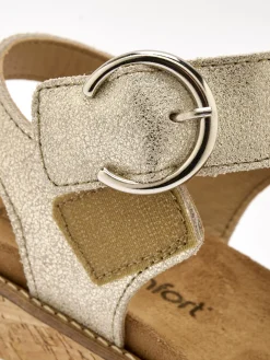 Femme Pédiconfort Sandales double scratch semelle amovible