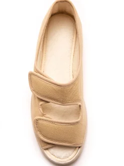 Femme Pédiconfort Sandales en toile à ouverture totale