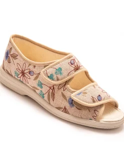 Femme Pédiconfort Sandales en toile à ouverture totale