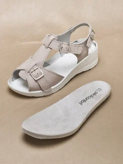 Femme Pédiconfort Sandales extra larges semelle amovible