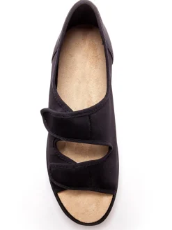 Femme Pédiconfort Sandales grande largeur maille extensibl