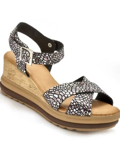 Femme Pédiconfort Sandales hautes compensées