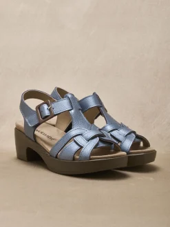 Femme Pédiconfort Sandales hautes scratch boucle fantaisie