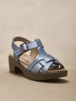 Femme Pédiconfort Sandales hautes scratch boucle fantaisie