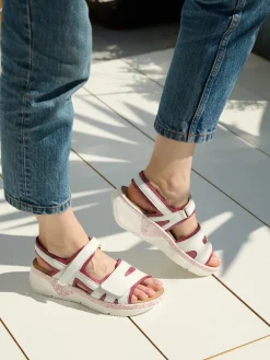 Femme Pédiconfort Sandales ouverture totale par scratchs