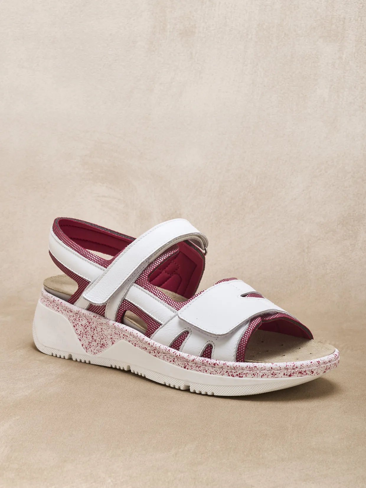 Femme Pédiconfort Sandales ouverture totale par scratchs