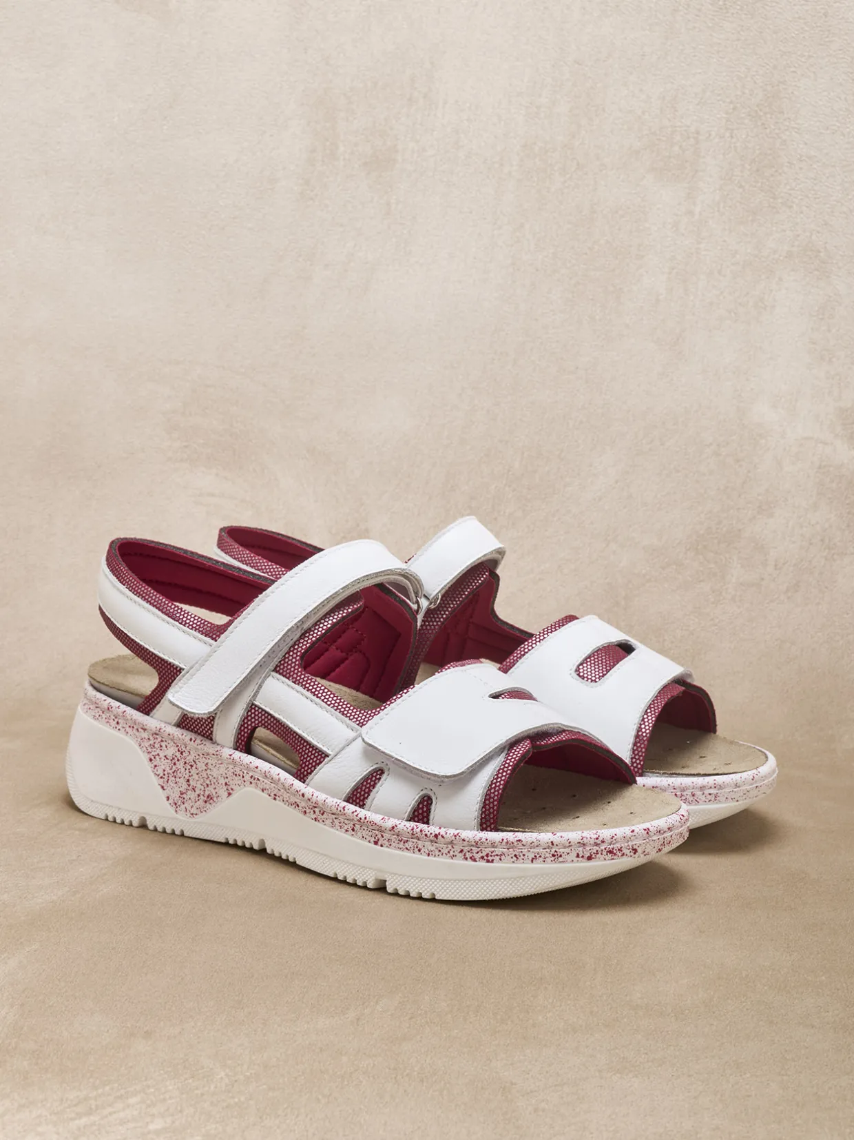 Femme Pédiconfort Sandales ouverture totale par scratchs