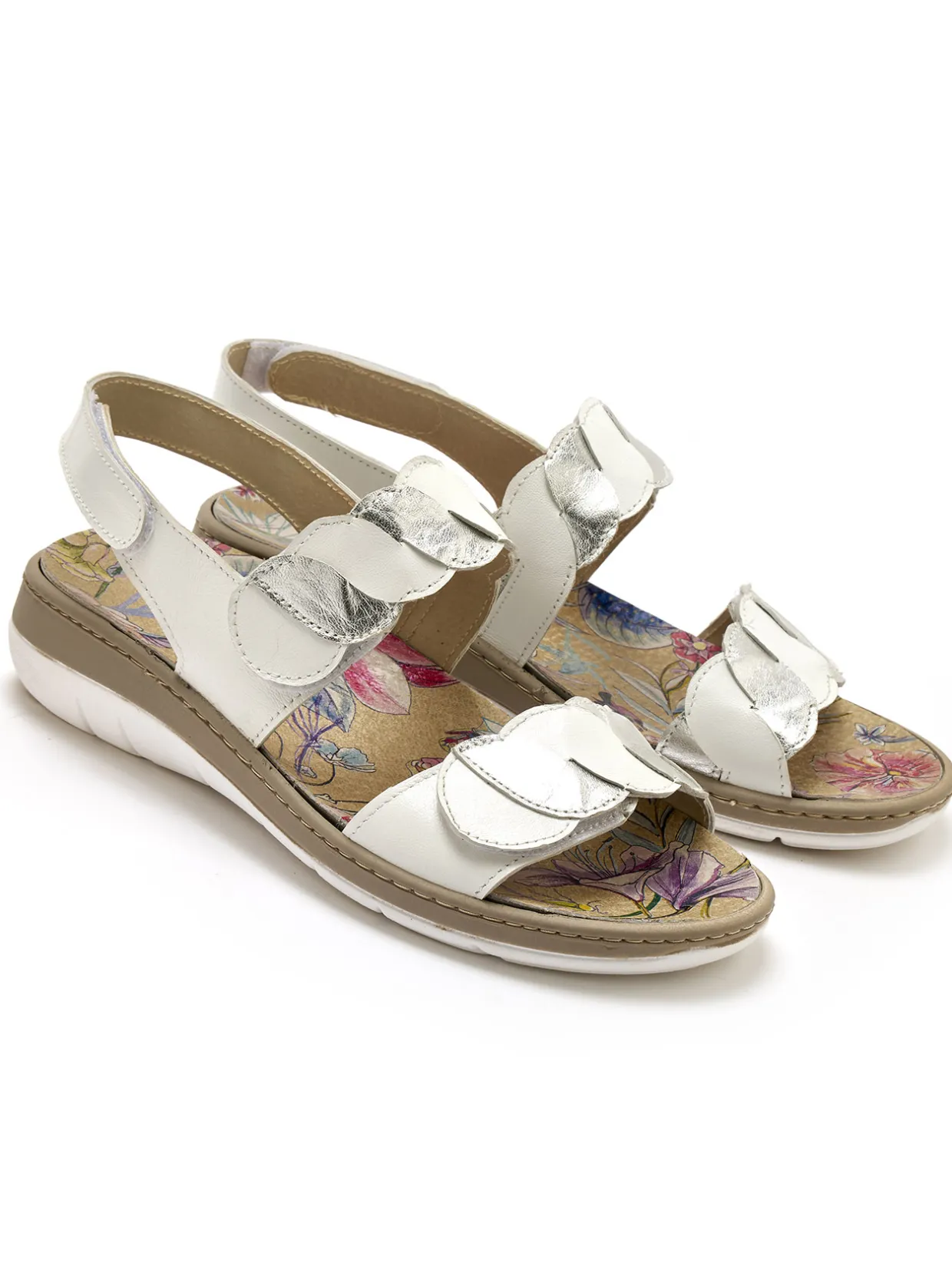 Femme Pédiconfort Sandales ouverture totale par scratchs