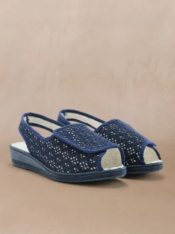 Femme Pédiconfort Sandales pantoufles ouverture totale