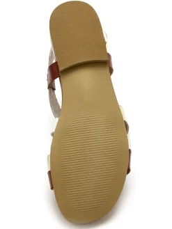 Femme Pédiconfort Sandales plates en cuir