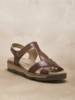 Femme Pédiconfort Sandales scratch à aérosemelle amovible