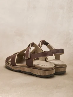 Femme Pédiconfort Sandales scratch à aérosemelle amovible