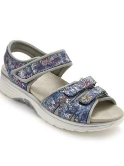 Femme Pédiconfort Sandales spécial marche à scratchs