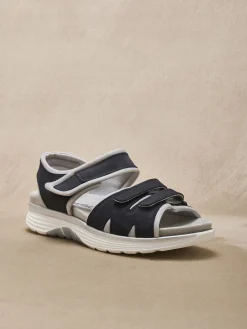 Femme Pédiconfort Sandales spécial marche à scratchs