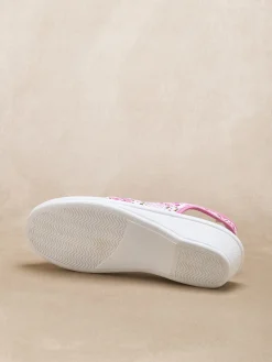 Femme Pédiconfort Sandales textile élastiques croisés en V