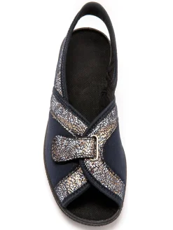 Femme Pédiconfort Sandales textile spécial hallux valgus