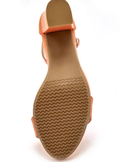 Femme Pédiconfort Sandales tout cuir à talon