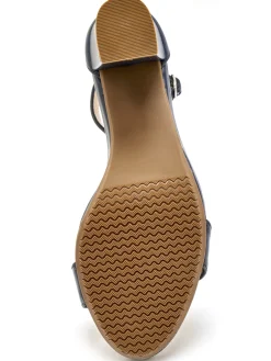 Femme Pédiconfort Sandales tout cuir à talon