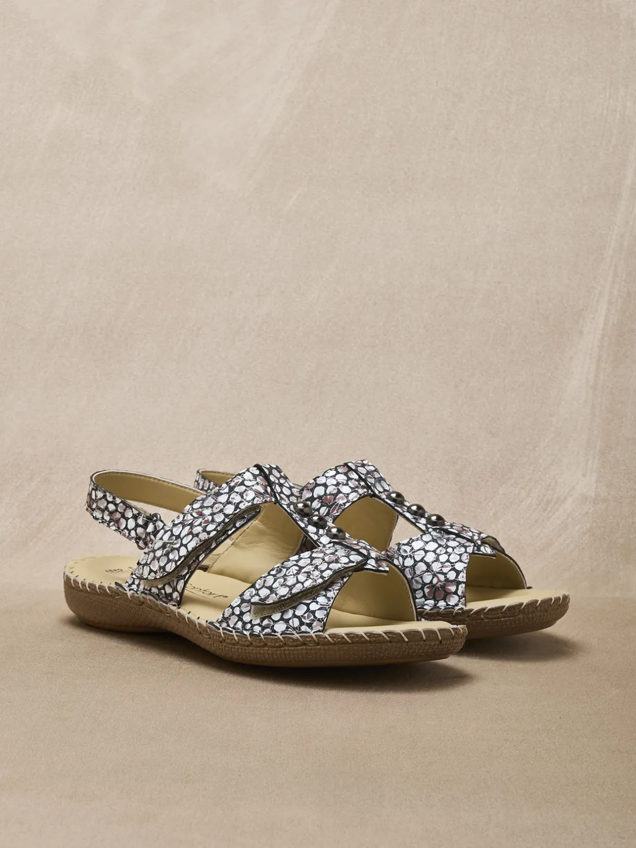 Femme Pédiconfort Sandales ultra souples en cuir