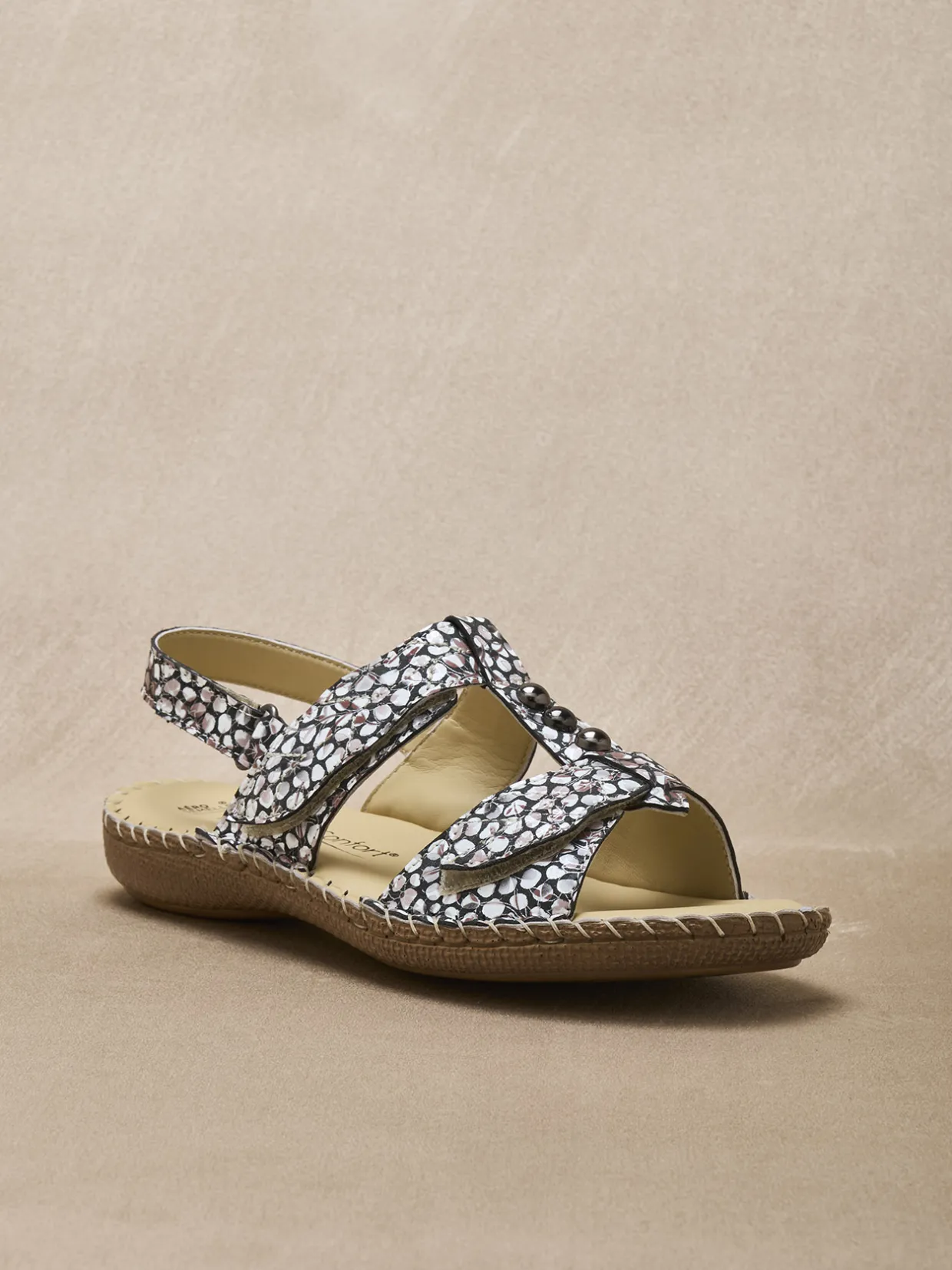 Femme Pédiconfort Sandales ultra souples en cuir