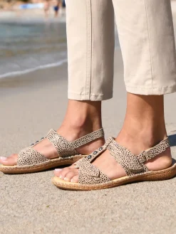 Femme Pédiconfort Sandales ultra souples en cuir