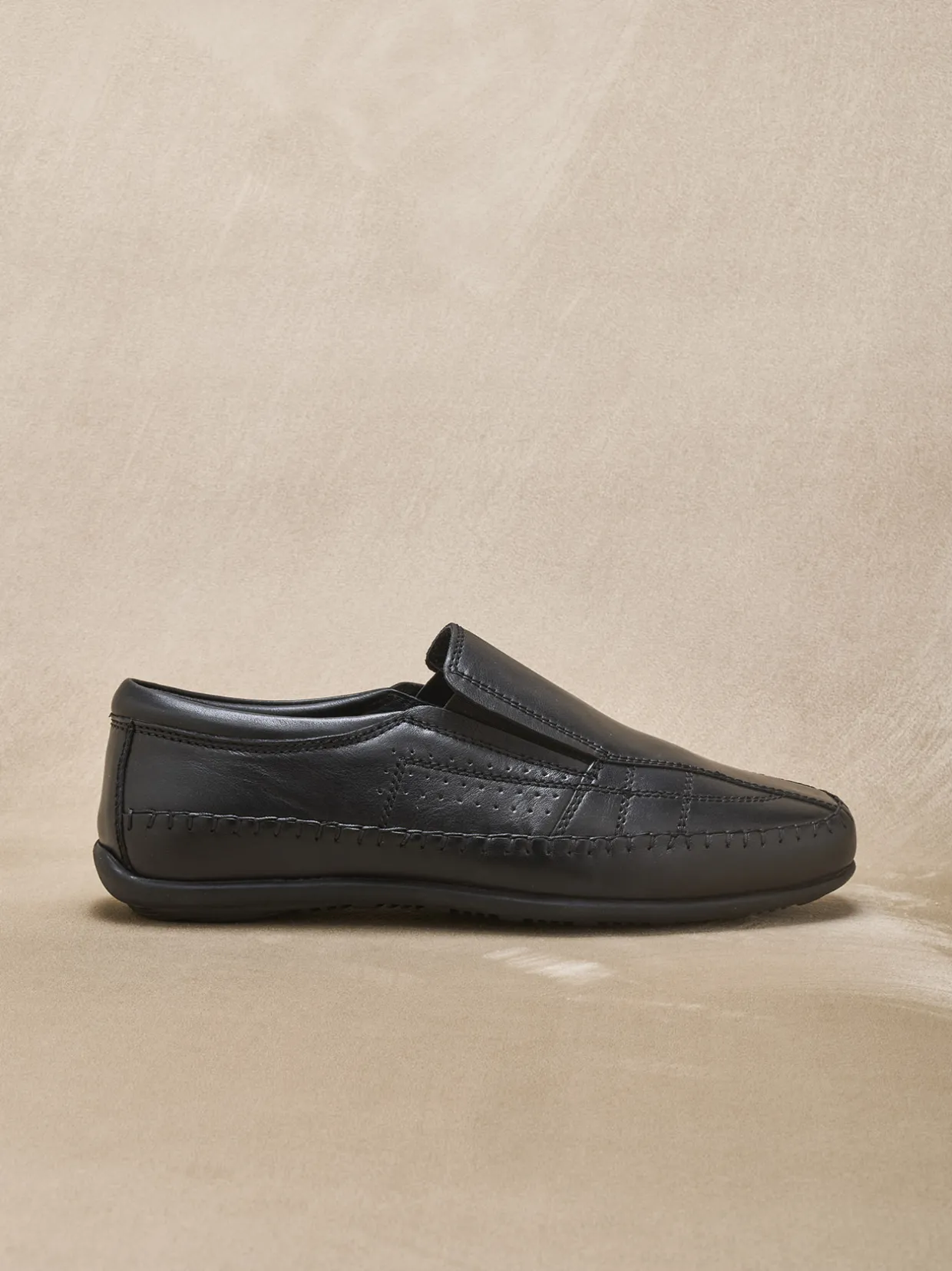 Homme Pédiconfort Sans-gêne cuir élastiqués