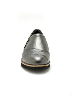 Femme Pédiconfort Sans-gêne cuir zippés et élastiqués