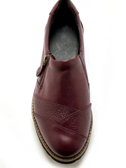 Femme Pédiconfort Sans-gêne cuir zippés et élastiqués