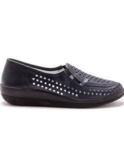 Femme Pédiconfort Sans-gêne en cuir perforés