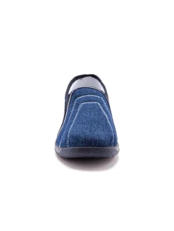 Femme Pédiconfort Sans-gêne en toile élastiquées côtés