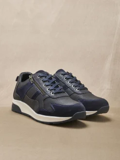 Homme Pédiconfort Sneakers avec zip et lacets