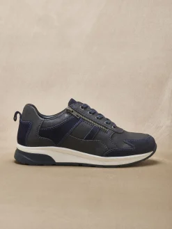 Homme Pédiconfort Sneakers avec zip et lacets