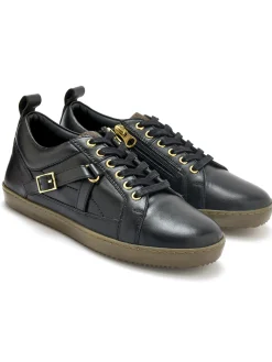 Femme Pédiconfort Sneakers basses à lacets et zip côté