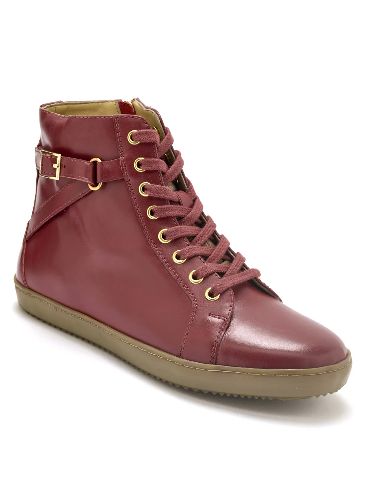 Femme Pédiconfort Sneakers montantes avec zip et lacets