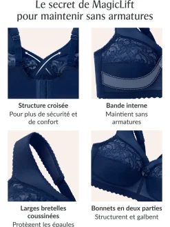 Glamorise Soutien-gorge sans armatures, MagicLift