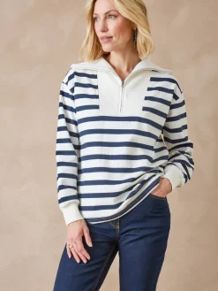 Femme Daxon Sweat-shirt col camionneur zippé