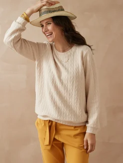 Femme Daxon Sweat-shirt reliefé