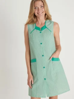 Femme Daxon Tablier 3/4 sans manches tout boutonné