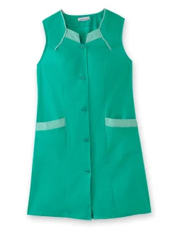 Femme Daxon Tablier 3/4 sans manches tout boutonné