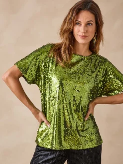 Femme Daxon Tee-shirt à sequins