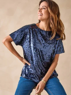 Femme Daxon Tee-shirt à sequins