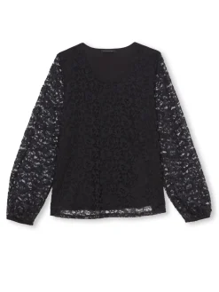 Femme Daxon Tee-shirt avec dentelle