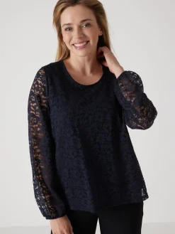 Femme Daxon Tee-shirt avec dentelle