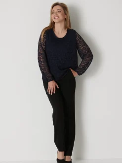 Femme Daxon Tee-shirt avec dentelle