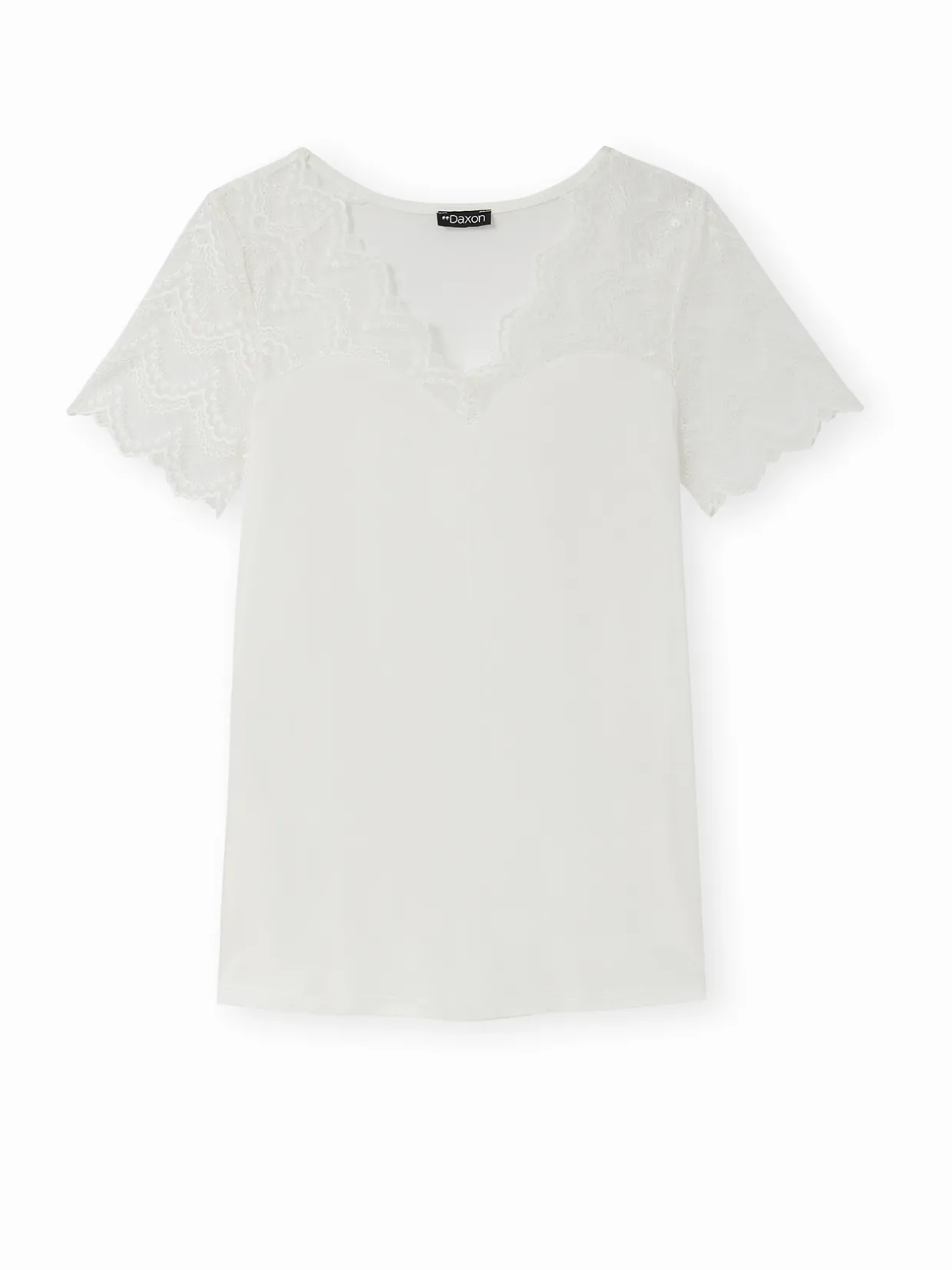 Femme Daxon Tee-shirt avec dentelle