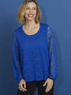 Femme Daxon Tee-shirt avec dentelle