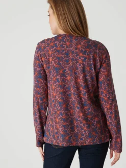 Femme Daxon Tee-shirt avec dentelle à l'encolure